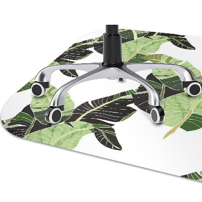 Office chair floor protector palm leaves