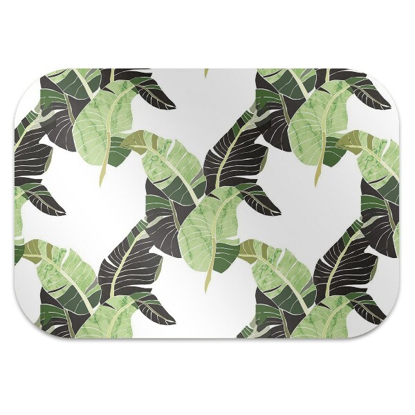 Office chair floor protector palm leaves