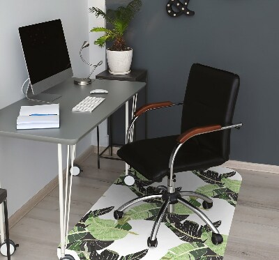 Office chair floor protector palm leaves