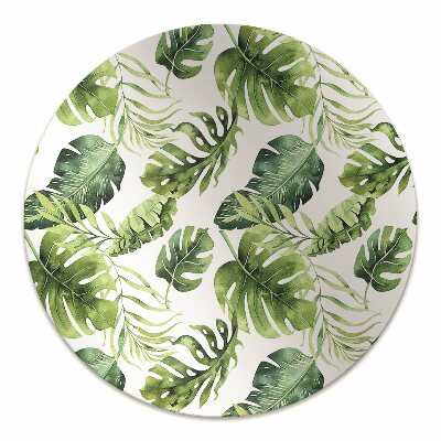 Office chair mat exotic leaves