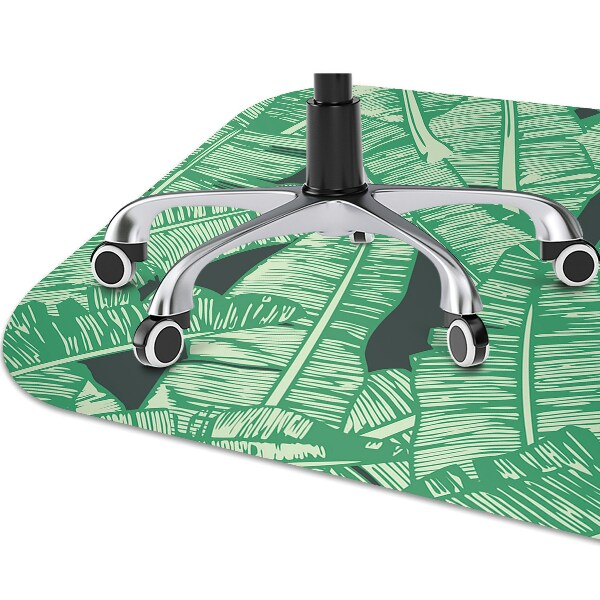 Chair mat floor panels protector exotic palms