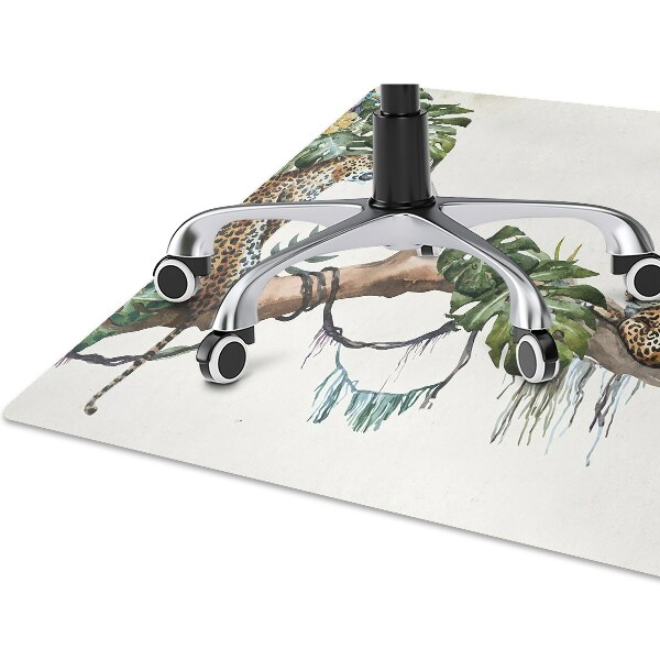Office chair mat Cheetahs on a branch