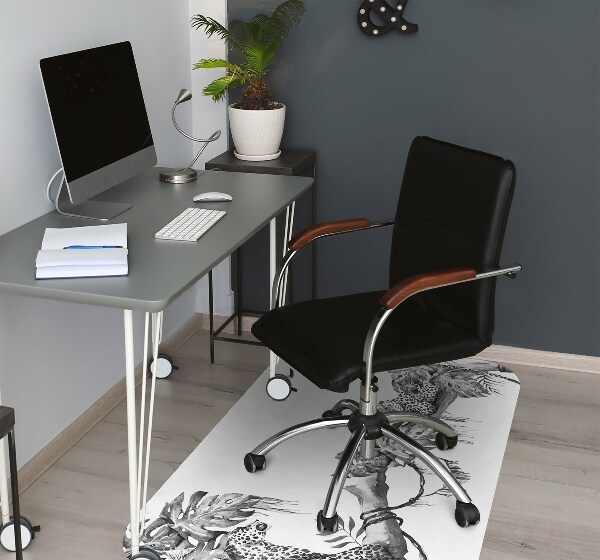 Office chair mat Cheetahs on a branch
