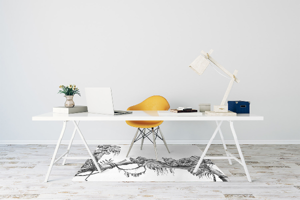 Office chair mat Cheetahs on a branch
