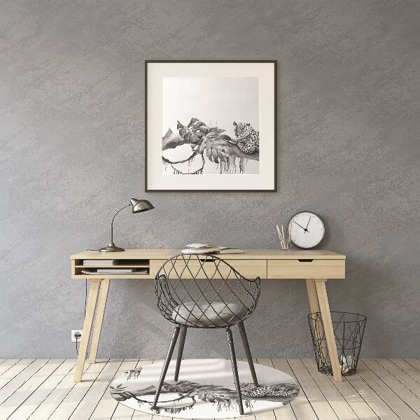Office chair mat Cheetahs on a branch