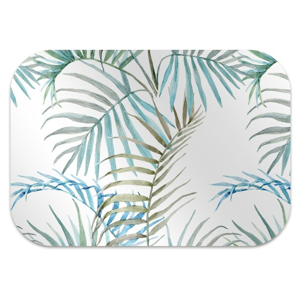 Office chair mat tropical leaves
