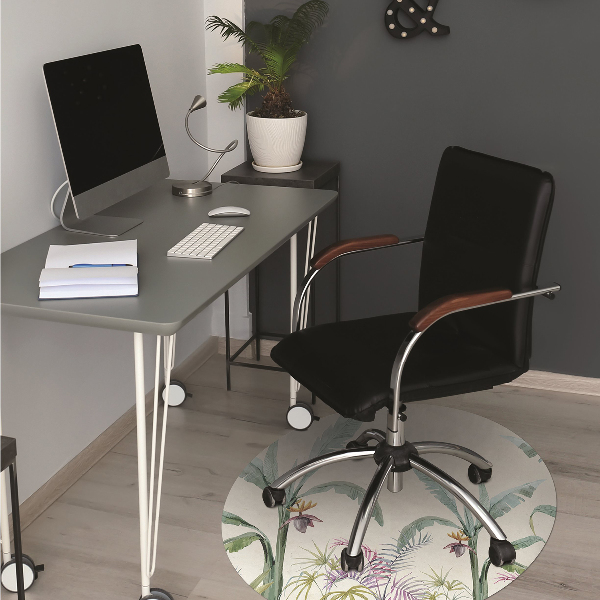 Office chair floor protector jungle vegetation