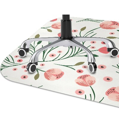 Computer chair mat Vintage poppies