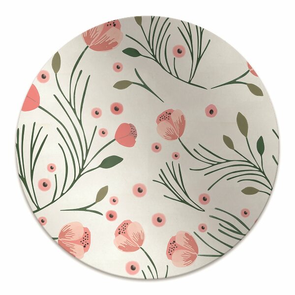 Computer chair mat Vintage poppies