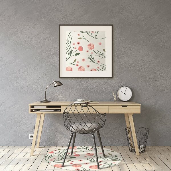 Computer chair mat Vintage poppies