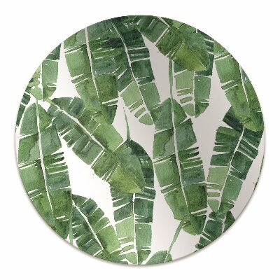 Office chair mat exotic leaves