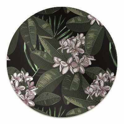 Office chair mat exotic flowers