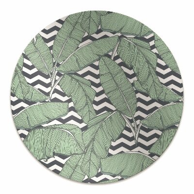 Office chair mat tropical leaves