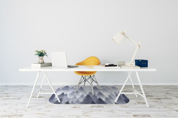 Desk chair mat forest landscape