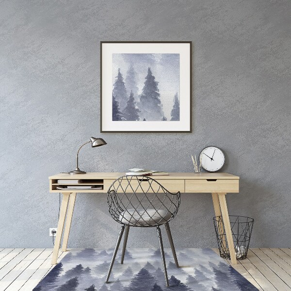 Desk chair mat forest landscape