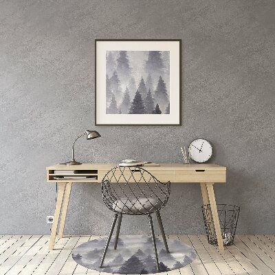 Desk chair mat forest landscape