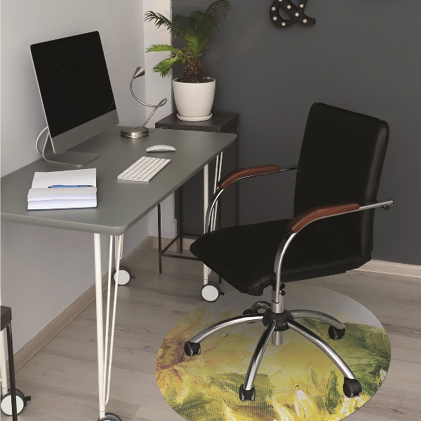 Desk chair mat Sunflowers