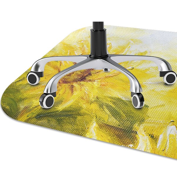 Desk chair mat Sunflowers