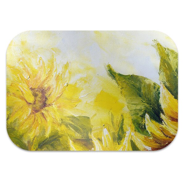Desk chair mat Sunflowers
