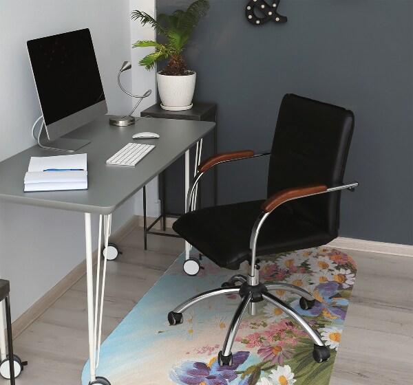Office chair floor protector A field meadow