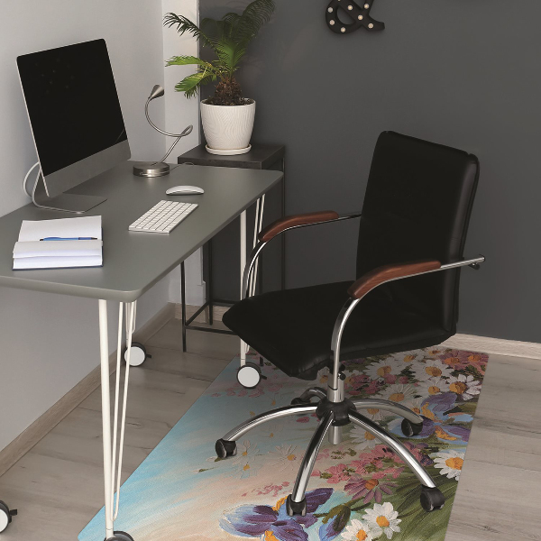 Office chair floor protector A field meadow