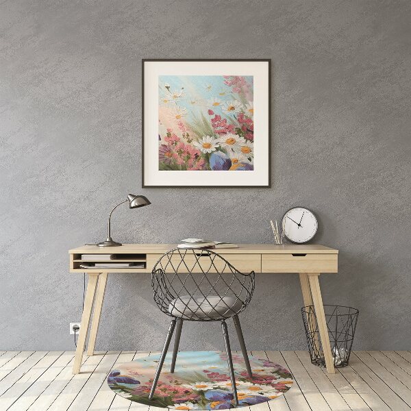 Office chair floor protector A field meadow