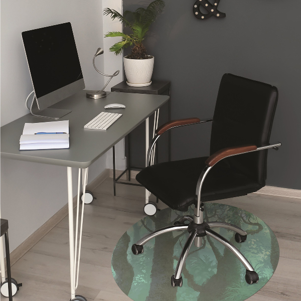 Desk chair mat dark forest
