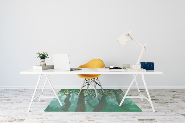 Desk chair mat dark forest