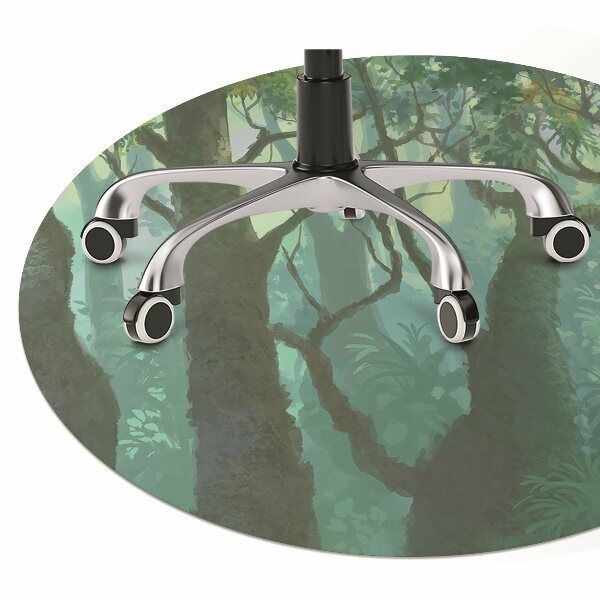 Desk chair mat dark forest
