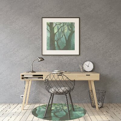 Desk chair mat dark forest