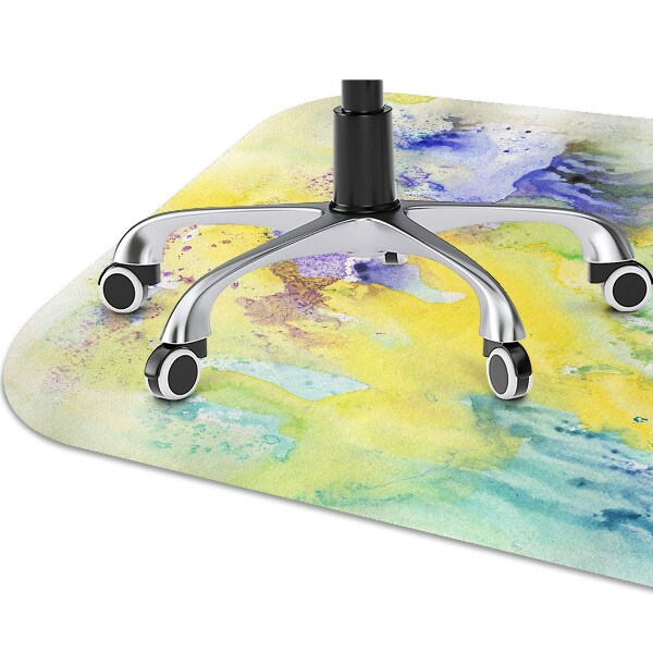 Office chair floor protector colorful spots