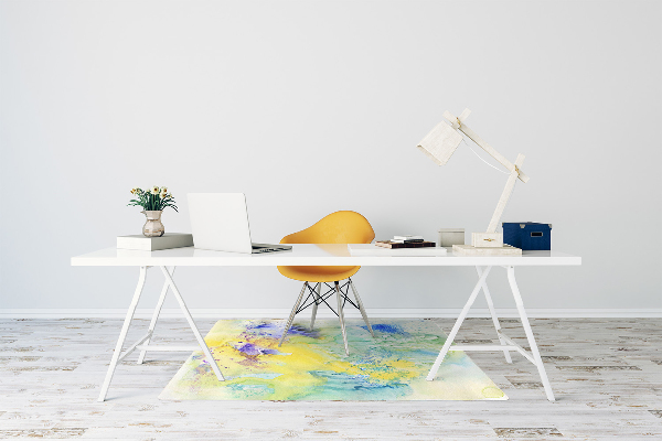 Office chair floor protector colorful spots