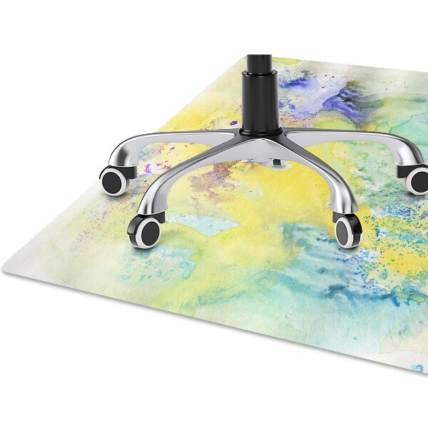 Office chair floor protector colorful spots