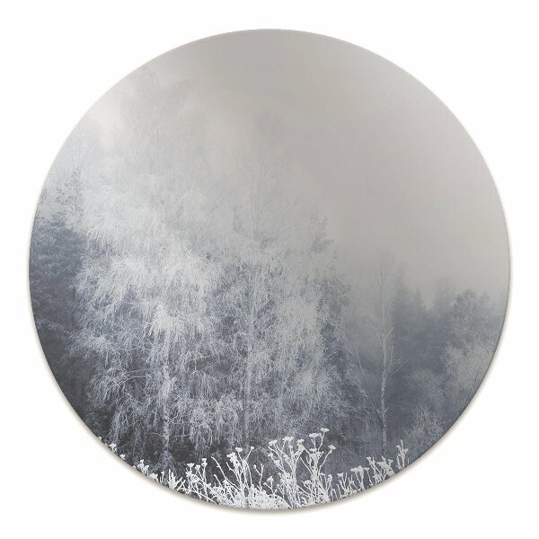Desk chair mat Winter tree