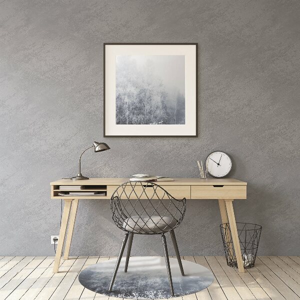 Desk chair mat Winter tree