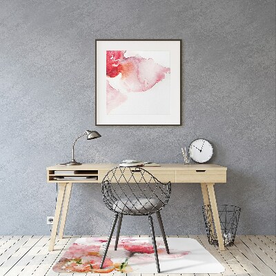 Office chair mat watercolor flowers