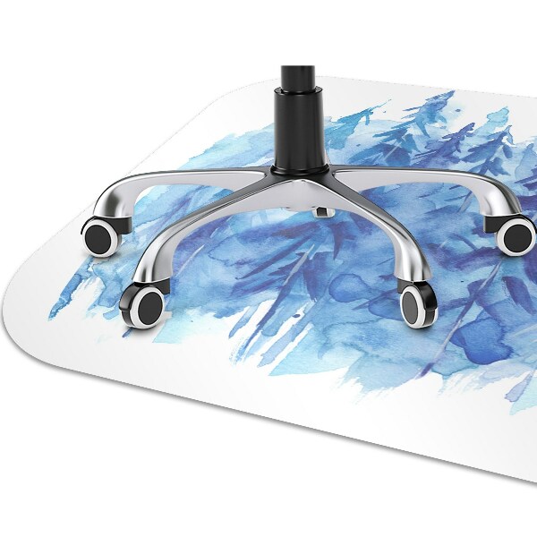 Chair mat Watercolor winter forest