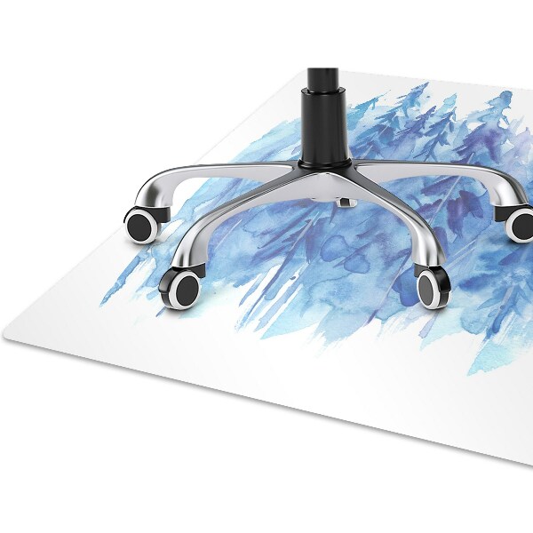 Chair mat Watercolor winter forest