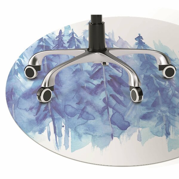 Chair mat Watercolor winter forest