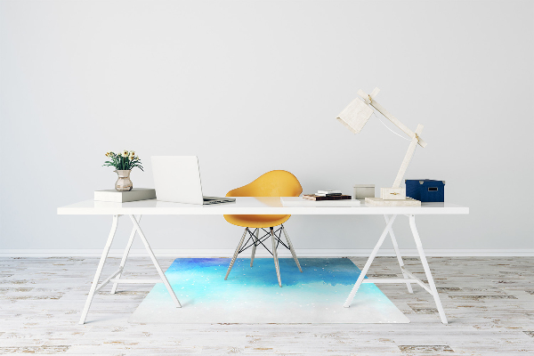 Office chair floor protector painted sky