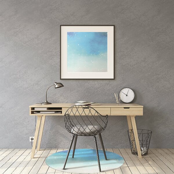 Office chair floor protector painted sky