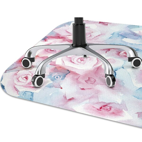 Chair mat floor panels protector pastel Flowers