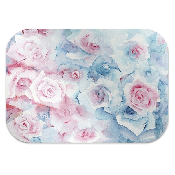Chair mat floor panels protector pastel Flowers