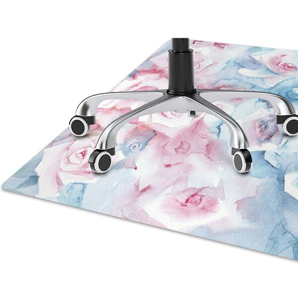 Chair mat floor panels protector pastel Flowers