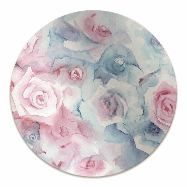 Chair mat floor panels protector pastel Flowers