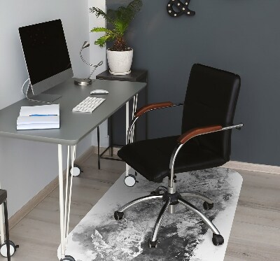 Office chair floor protector mountain landscape