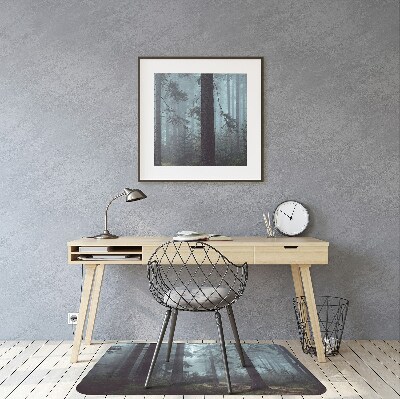 Desk chair mat misty Forest