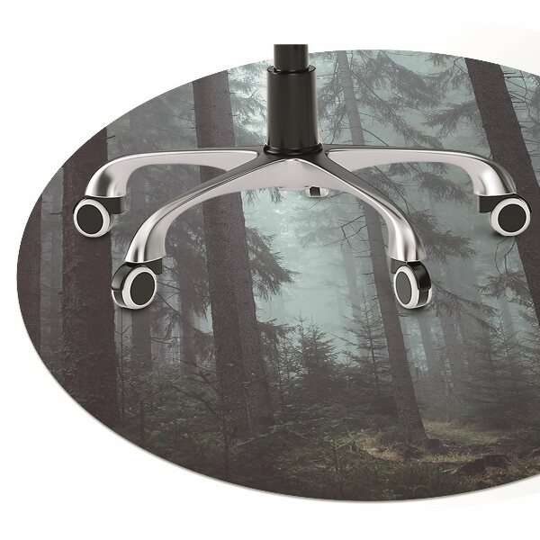 Desk chair mat misty Forest