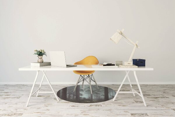 Desk chair mat misty Forest
