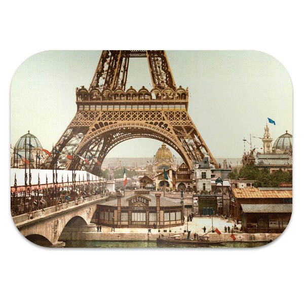 Office chair floor protector Eiffel Tower retro